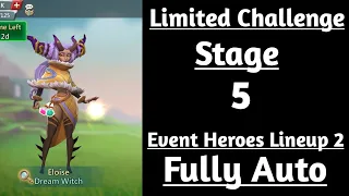 Lords mobile Limited challenge Dream witch stage 5 fully auto|Saving dreams Stage 5 fully auto