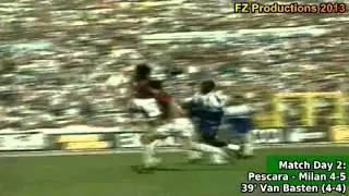 Serie A 1992-1993, day 2 Pescara - Milan 4-5 (Van Basten 2nd goal)