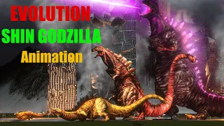 Evolution of Shin Godzilla : Size Comparison 5 Forms 2016 - New Version