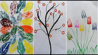 5 Easy Painting Ideas for kids | Creative Painting Tricks using everyday objects | fun activity |