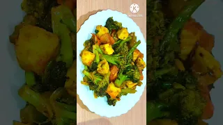 💕😋Broccoli fry lunch dinner🥦🍝👌👍#cookwithrachna#shorts#broccoli#recipe#vegan