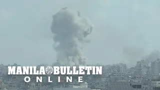 Smoke billows following Israeli strike on Gaza on sixth day of conflict