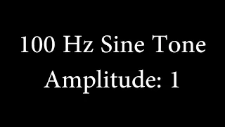 100 Hz Sine Tone Amplitude 1