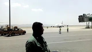 Emirates airline A380 first time in pakistan Islamabad International Airport