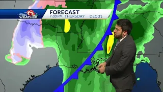 Spring-like start to the week, storms New Year's Eve