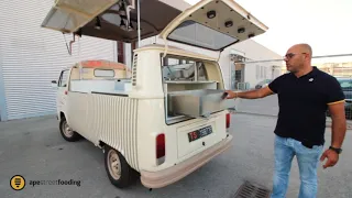 Food Truck Voklswagen T2, dimostrazione funzionamento | apestreetfooding