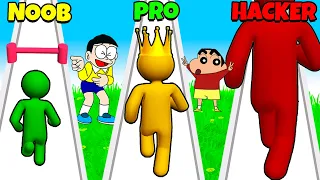 Shinchan And Nobita Run To Became Giant 😂😍|| Funny Game Giant Rush 3d || Shinchan And Nobita Game