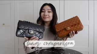 BAG COMPARISON: SMALL VS. MEDIUM CHANEL LAMBSKIN CLASSIC FLAPS | ALYSSA LENORE