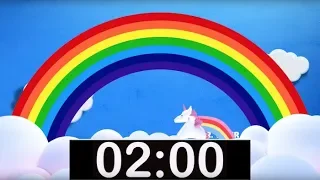 Rainbow Timer 2 Minute Countdown with Music for Kids!