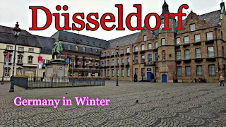 Düsseldorf 4K Germany Walk - Winter 2023 - Beautiful Town for the Weekend - 4 K 60fps HDR Walking