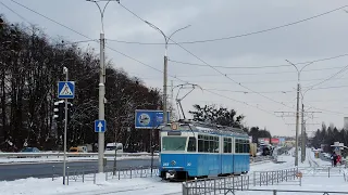 Winter Vinnytsia tram