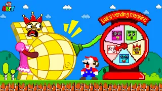 Pattern Palace: What if Numberblocks vs the Vending Machine in Super Mario Bros.? | Game Animation