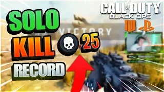 WORLD SOLO KILL RECORD - 25 KILLS (Call of Duty: Black Ops 4) - BLACKOUT MOMENTS