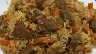 Rice with Beef Recipe | Beef Plov Recipe