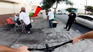 Riding BMX In L.A. Compton Gang Zones 12 (Crips & Bloods)