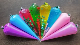 Making Slime Piping Bags - Satisfying Crunchy Slime #15