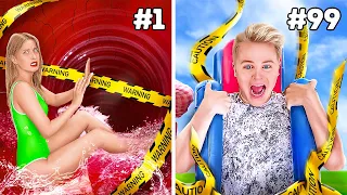 CRAZY WATER VACATION || 24 Hour Overnight Waterpark Challenge by BadaBOOM!