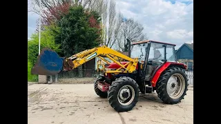 CASE 4240 4WD TRACTOR C/W FRONT LOADER, BUCKET & PALLET TINES