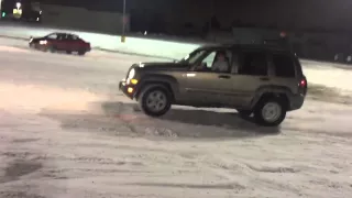 Jeep liberty 2wd in snow