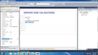 This Tutorial is about Server side validations using Asp.Net