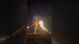 Unique Fire Whip Performance at a Fire Dancing Show in Hawaii 2022 #shorts