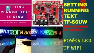 CARA SETING RUNNING TEXT TF S6UW LEWAT HP ANDROID