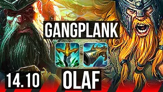 GANGPLANK vs OLAF (TOP) | 5/0/6, 600+ games | EUW Grandmaster | 14.10