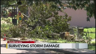 Surveying storm damage in Vicksburg