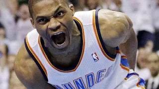 Russell Westbrook VIOLENTLY DUNKING the basketball and screaming for 4 and a half minutes