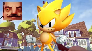 Hello Neighbor - My New Neighbor Sonic Super Act 1 Gameplay Walkthrough