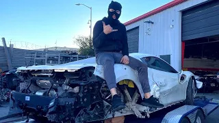 Rebuilding WRECKED Ferrari Spyder!!! (Best Interior I've Ever Seen)