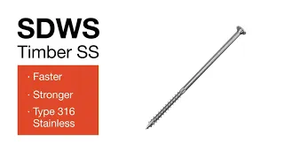 SDWS Timber SS Screw — Stainless Steel Structural Screw