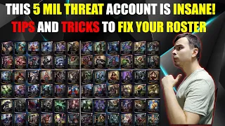 The BEST 5 MIL THREAT Account You WILL EVER SEE! Injustice 2 mobile TIPS To FIX YOUR ROSTER