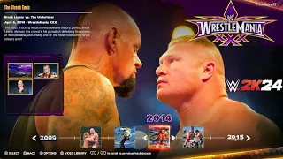 WWE 2K24 Brock Lesnar 40 Years Of Wrestlemania Showcase Gameplay