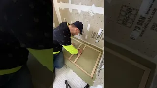 How to do a perfect shower floor tile job. #shorts #youtubeshorts #diy