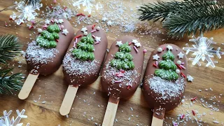 📍 How to Make Perfect Cakesicles at Home Christmas! How to decorate CAKEPOPS  🎄 simple recipe