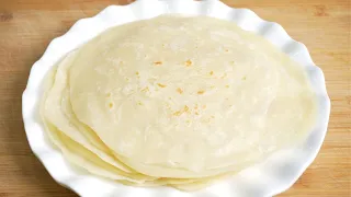 Chinese Flatbread! FLOUR + HOT WATER! It is so delicious that I cook it almost every day!