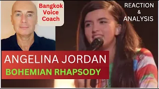 13 yr old girl’s Bohemian Rhapsody Astonishes Voice Coach (Reaction & Analysis) #angelinajordan