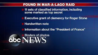 FBI found classified docs from Trump’s Mar-a-Lago estate