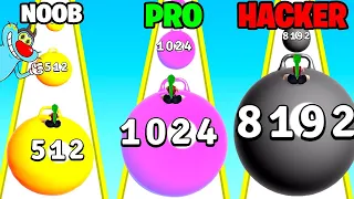 NOOB vs PRO vs HACKER | In Yoga Ball Run | With Oggy And Jack | Rock Indian Gamer |