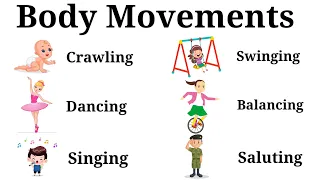 Bady movements with meaning | 45 Super Common Verbs to express Body Movements #english #englishvocab