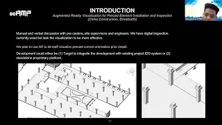 Augmented Reality Visualisation for Precast Element Installation and Inspection - (owners in desc)