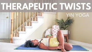 Therapeutic Yin Yoga | Compress & Twist | Spine, Shoulders & Hips