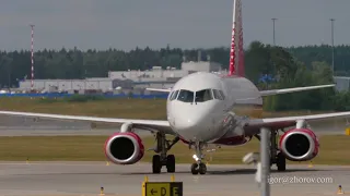 Superjet 100 of Rossiya taxiing