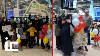 The MOMENT a refugee is REUNITED with his family after a year alone