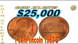 Tienes un centavo de 1983-D? posible que tenga el raro centavo de cobre de 1983 por valor de $ 25000