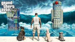 Tsunami Attacked in GTA 5 || End of Gta 5 || Gta Tamil the tsunami