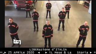 🎵🎵🎵 ♥️♥️♥️ 🇮🇹 ♥️♥️♥️  BELLA CIAO, ORE 15 FLASH MOB dai BALCONI   TG1 25 APRILE 2020 LIBERAZIONE