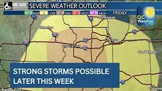 First Alert Forecast: Severe weather threat later this week in the Quad Cities