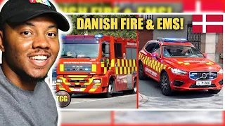 AMERICAN REACTS To Denmark Fire & Ambulance Vehicles Responding